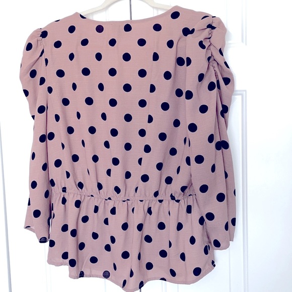 Dusty Rose XL Retro Polkadot top! - Picture 4 of 4